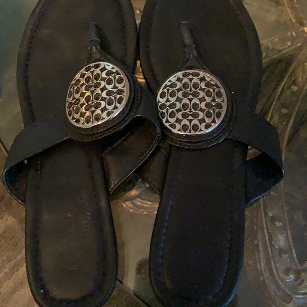 Coach leather sandals